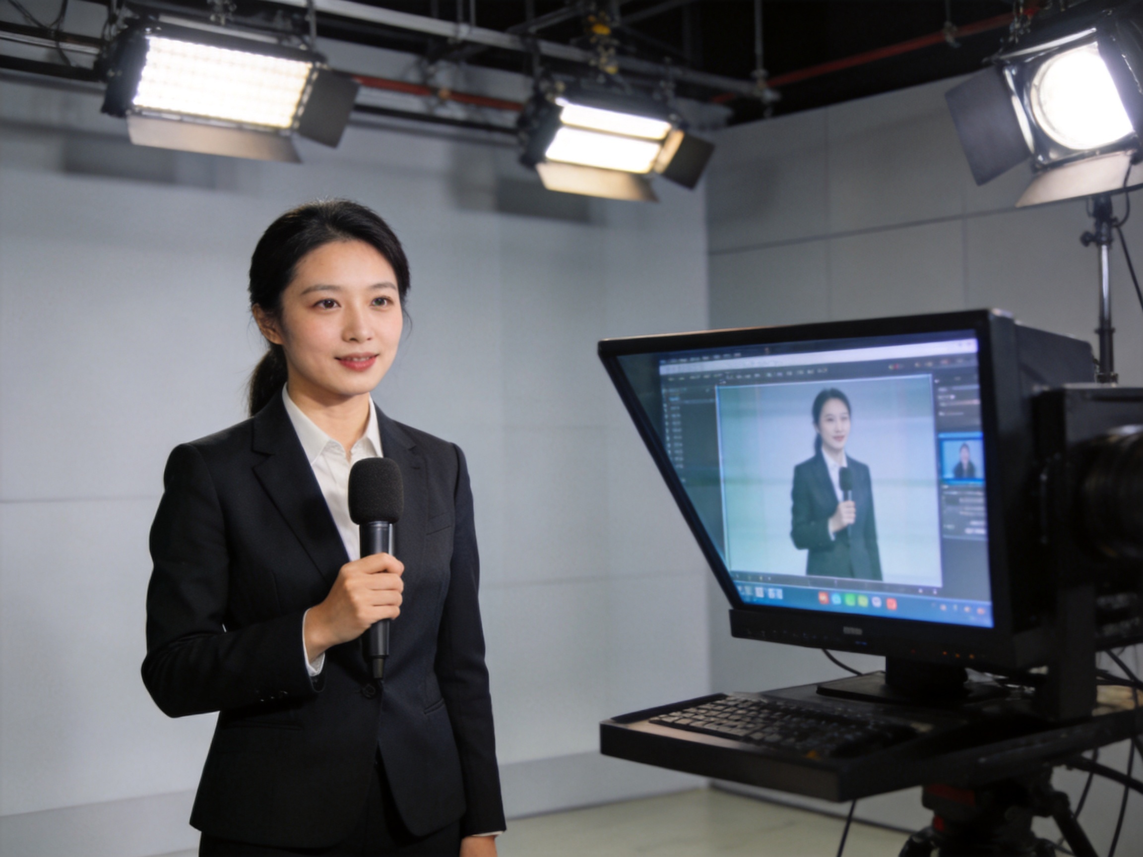 专业演播室人员形象展示